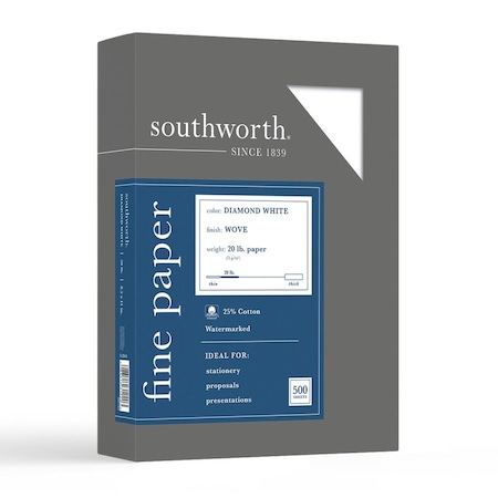 Southworth Paper, 25% Cotton, 20#, We Pk SOU3122010